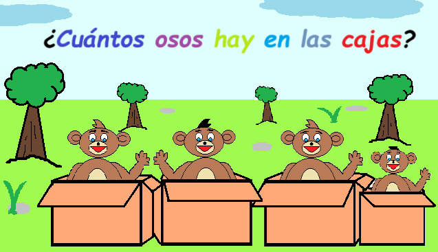 Ejemplo de contar usando osos