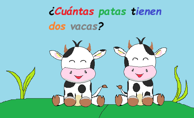 Ejemplo para contar usando vacas