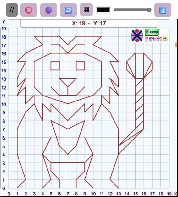 Ejemplo de dibujar líneas en el plano cartesiano