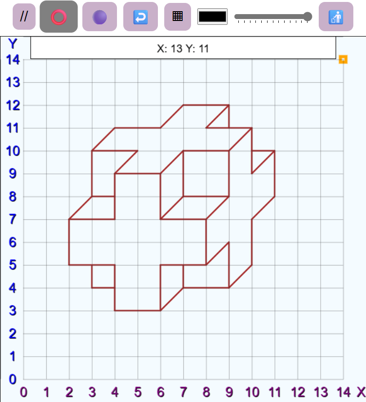 Ejemplo de dibujar líneas en el plano cartesiano