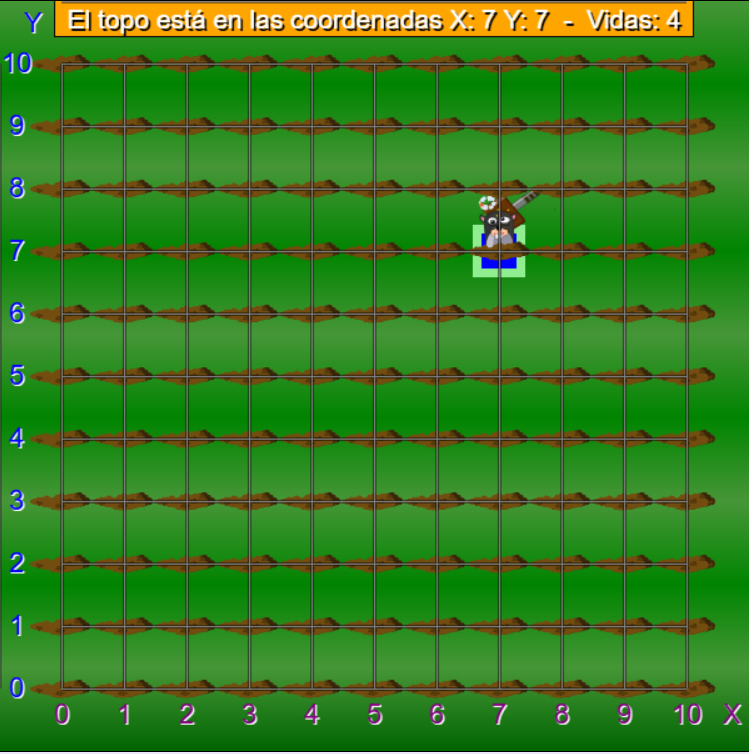 Encuentra al Topo: Juego de Coordenadas X - Y