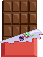 Ejemplo de fracciones usando chocolates