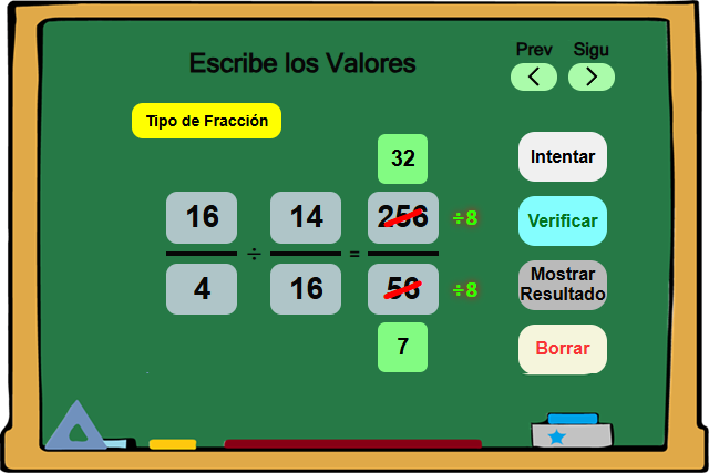 Practica División de Fracciones - Pizarra 1