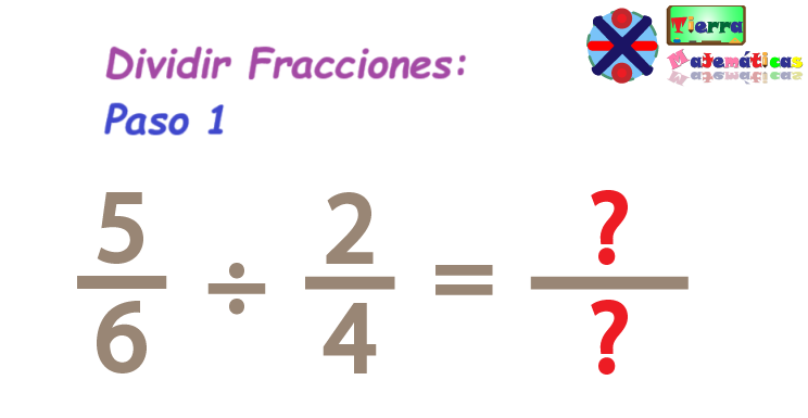 Dividir fracciones, paso 1