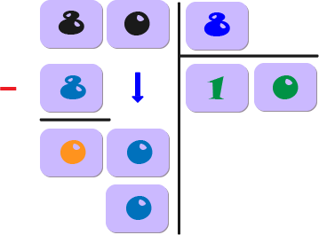División larga usando el estilo europeo, paso 6