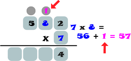 Resolver Problemas de Multiplicación Usando el Método de Reagrupación, paso 5