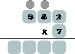 Resolver Problemas de Multiplicación Usando el Método de Reagrupación, paso 1