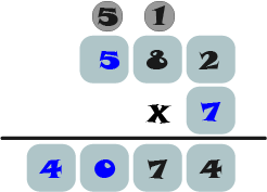 Resolver Problemas de Multiplicación Usando el Método de Reagrupación, paso 9