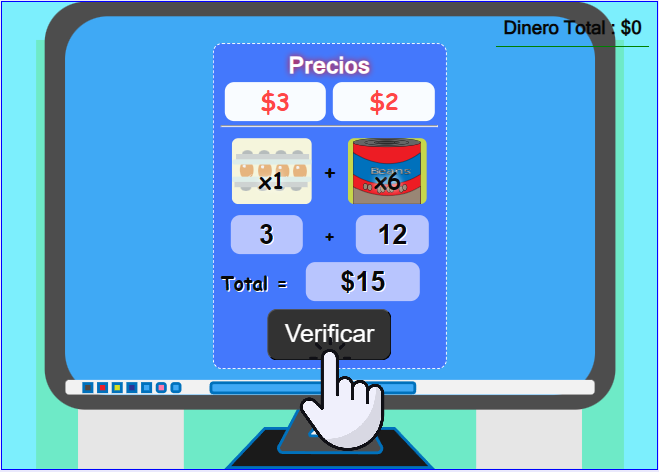 Juego de matemáticas Mi Pequeña Tienda: Transacción de suma