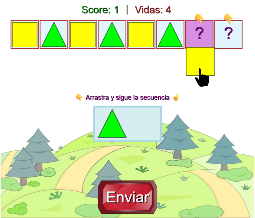 Patrones con Figuras, Juego de Matemáticas