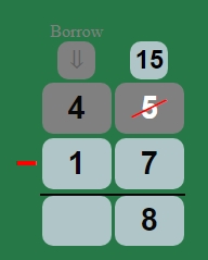 Resta con Reagrupación (Con Llevadas), paso 3