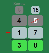 Resta con Reagrupación (Con Llevadas), paso 4