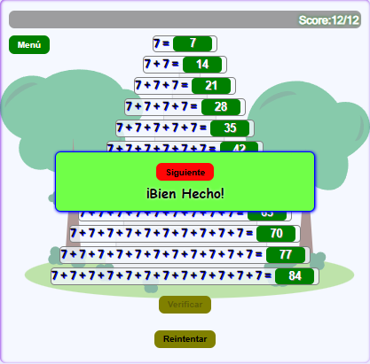 Sumas Repetidas: Juego de Matemáticas