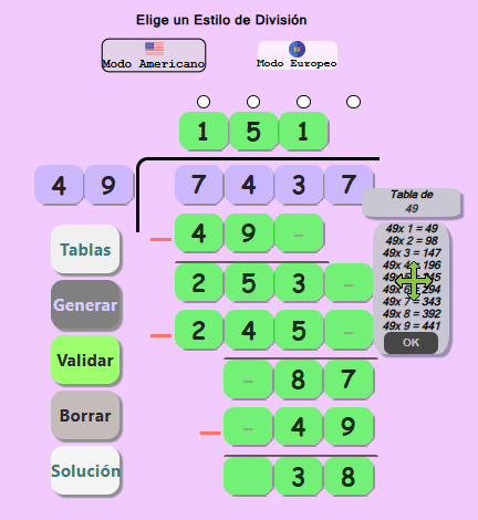 learn and practice 2-digit long division for kids with maths games